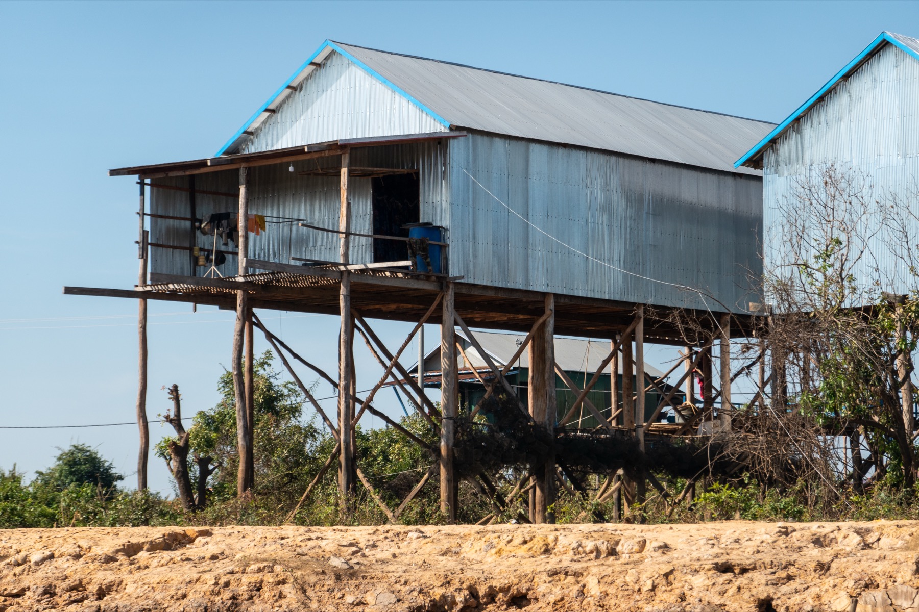 Кампонг-Плук и закат на Тонлесапе