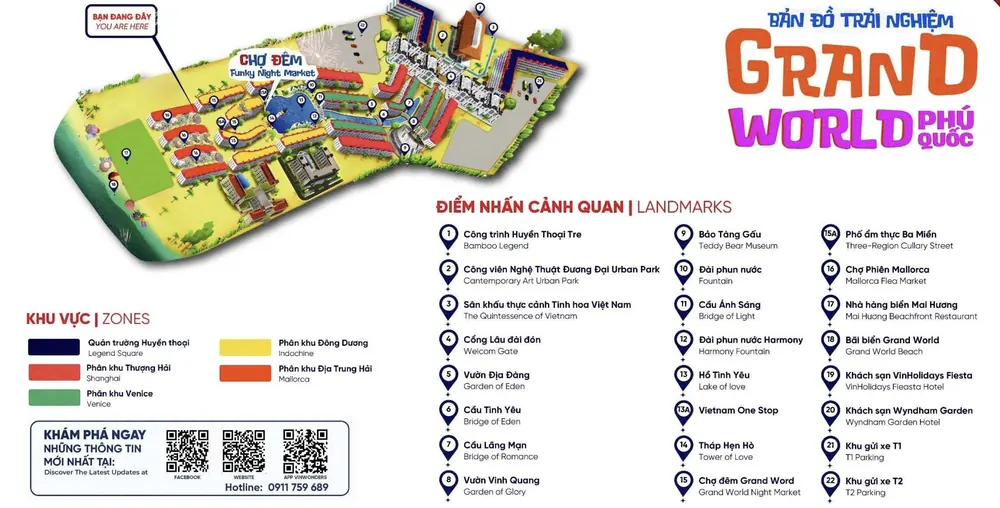 Grand World Phu Quoc park map