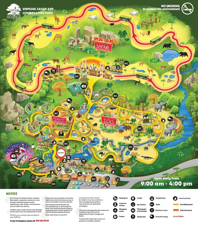 Vinpearl Safari Phu Quoc park map