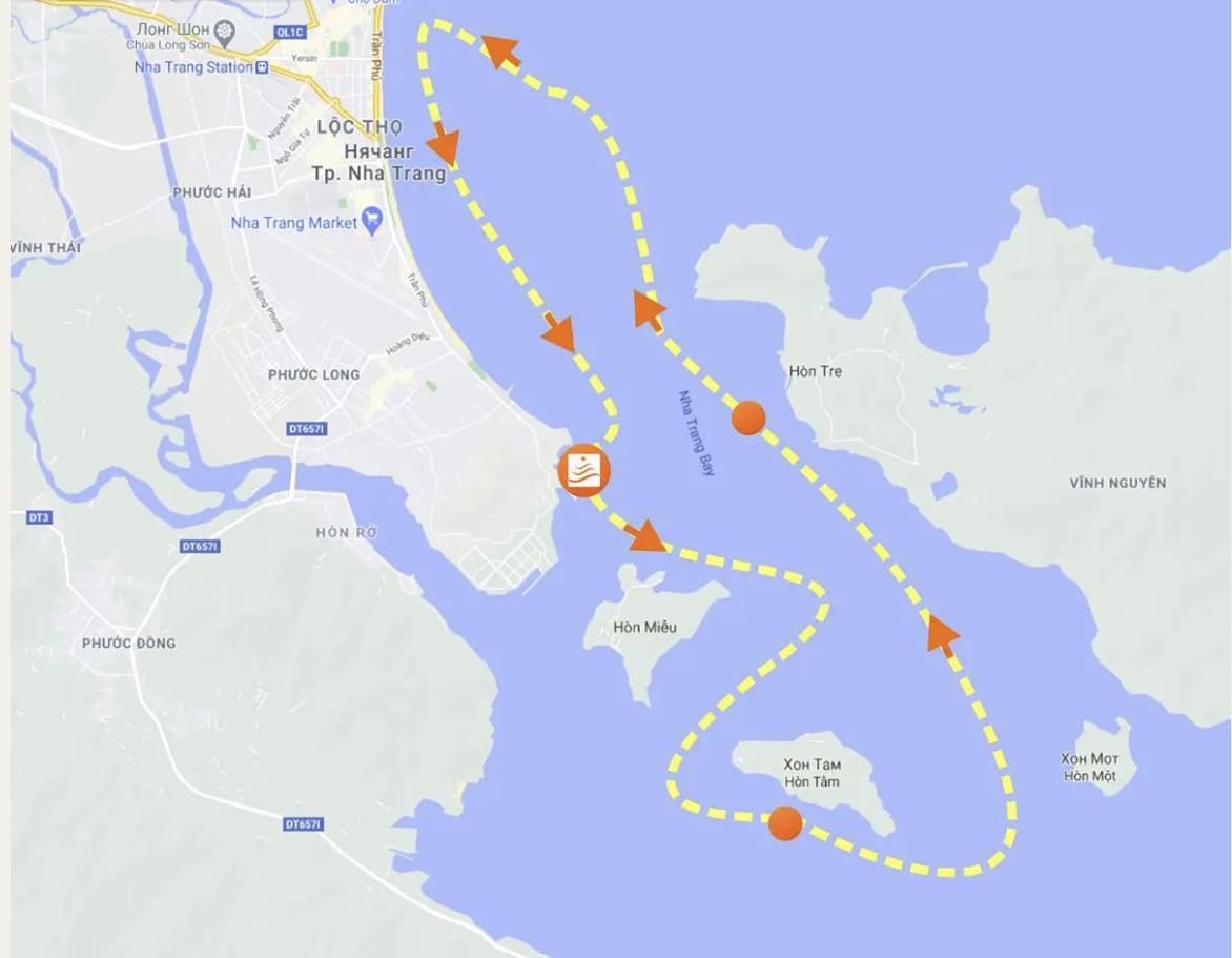 Карта группового круиза по южным островам